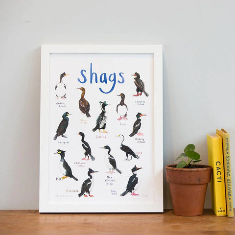 Shags A4 Print - Brambles Gift Shop