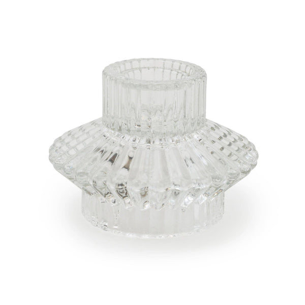 Two Way Glass Tealight/Taper Candle holder 6PK - Brambles Gift Shop