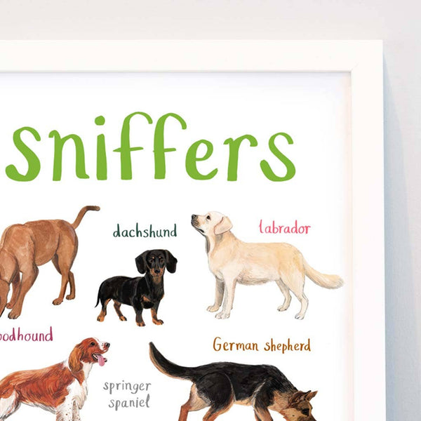 Sniffers Art Print - A4 - Brambles Gift Shop