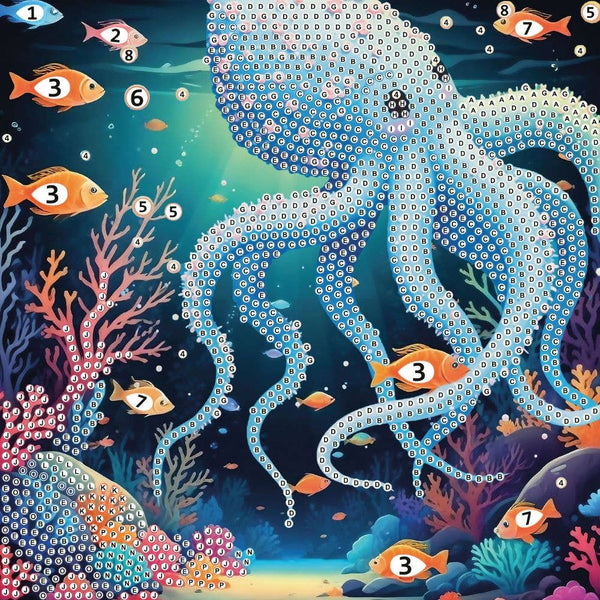 Sea World Diamond Art Kids Craft Kit - Kids Mosaics