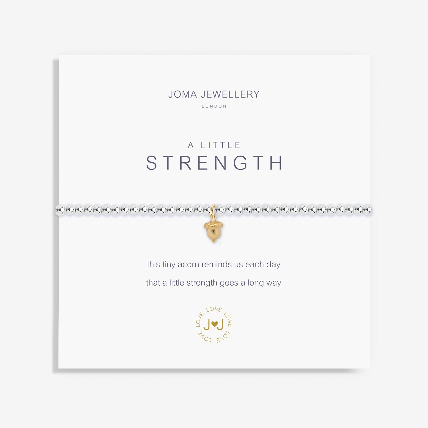 A Little Strength Gold Acorn Bracelet