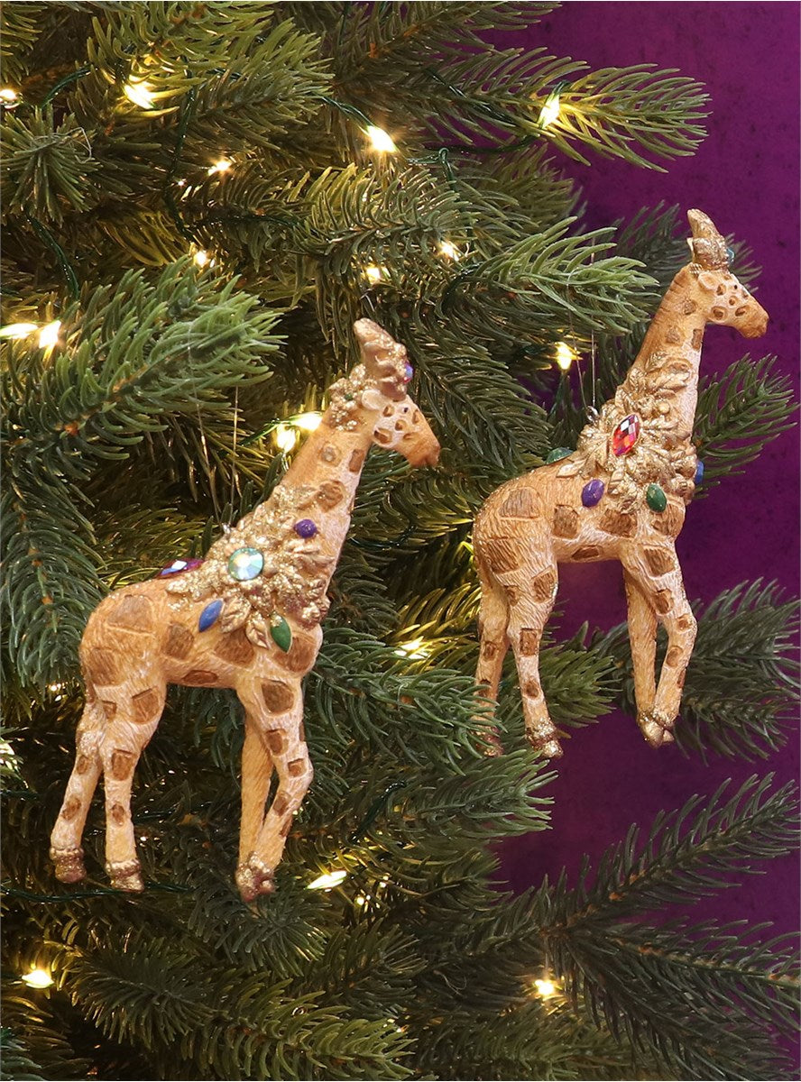 Jewel Giraffe Resin Tree Decoration - Brambles Gift Shop