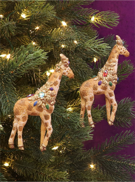 Jewel Giraffe Resin Tree Decoration - Brambles Gift Shop