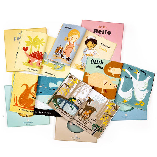 ThreadBear Noisy Farmyard Rag Book