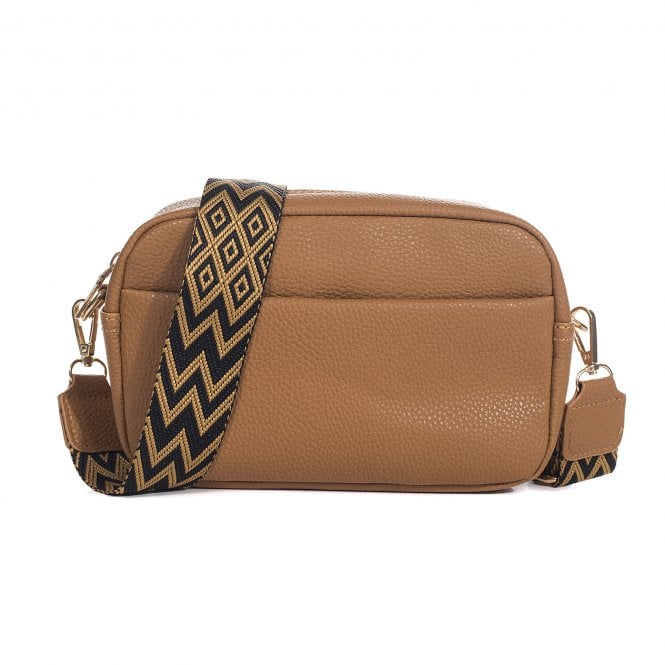 Nutmeg Bag With Printed Strap - Brambles Gift Shop