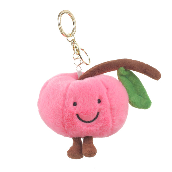 PLUSH PEACH BAG CHARM - Brambles Gift Shop