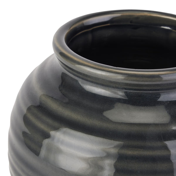 Seville Collection Navy Squat Vase - Brambles Gift Shop