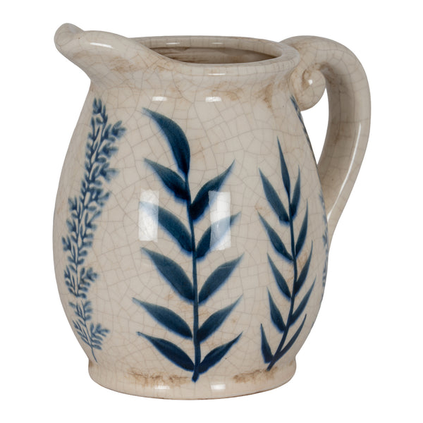 Blue Flora Ceramic Jug