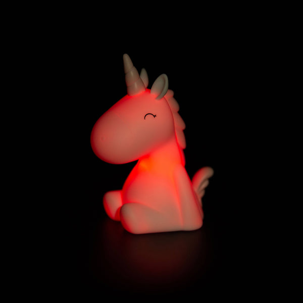 Dhink Mini Night Light White Unicorn With Pastel Blue Mane