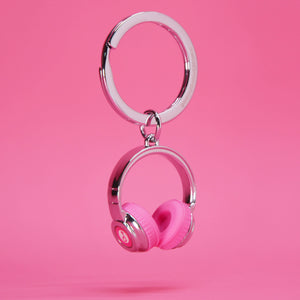 Metalmorphose Pink Headphones Keyring