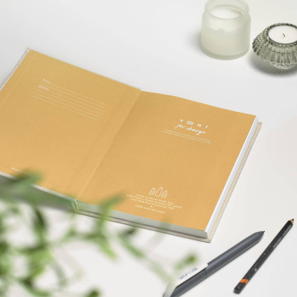 Notebook A5 Recycled Ocean Waste - Beach Yellow