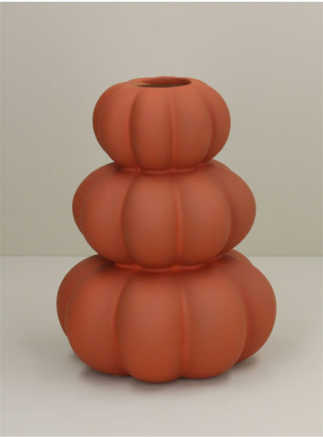 Terracotta Stacked Ceramic Vase - Brambles Gift Shop