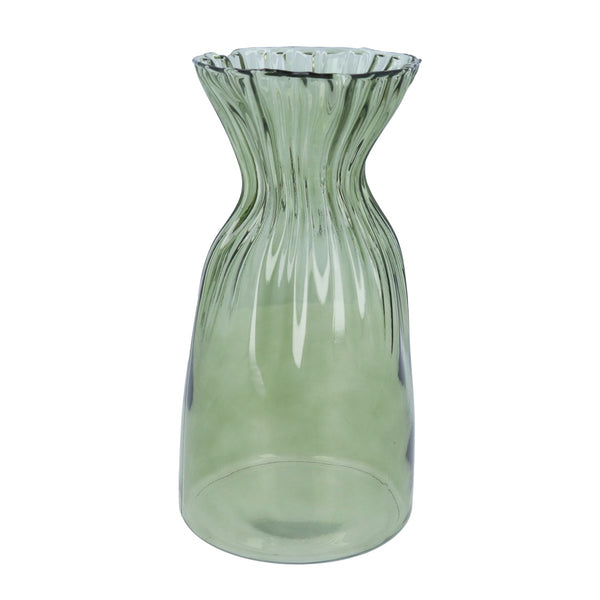 Green Glass Vase - Brambles Gift Shop