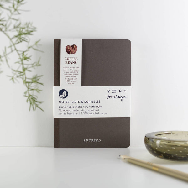 Notebook A5 Recycled - Sucseed Coffee Bean - Brambles Gift Shop