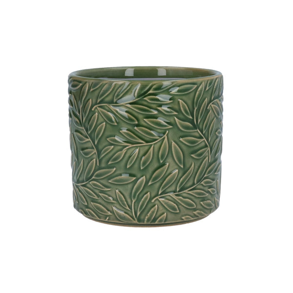 Green Leaf Pot - Brambles Gift Shop