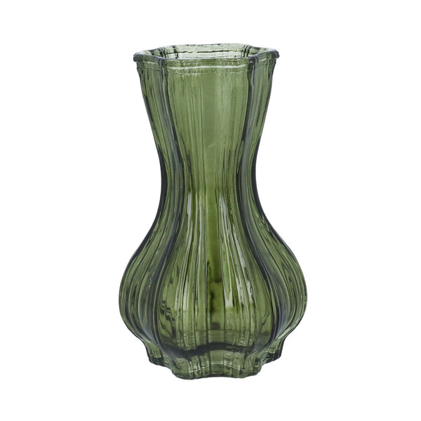 Green Glass Vase - Brambles Gift Shop