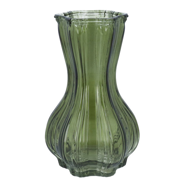 Green Glass Vase - Brambles Gift Shop