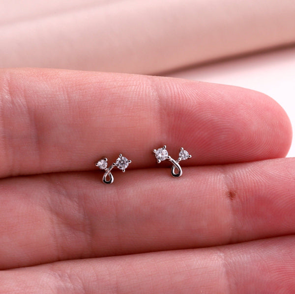 TT58080/81 'Yay' Crystal STERLING SILVER Earrings