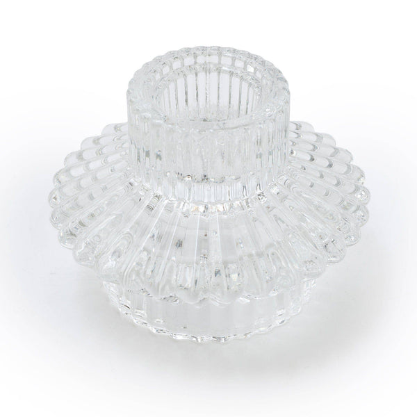 Two Way Glass Tealight/Taper Candle holder 6PK - Brambles Gift Shop