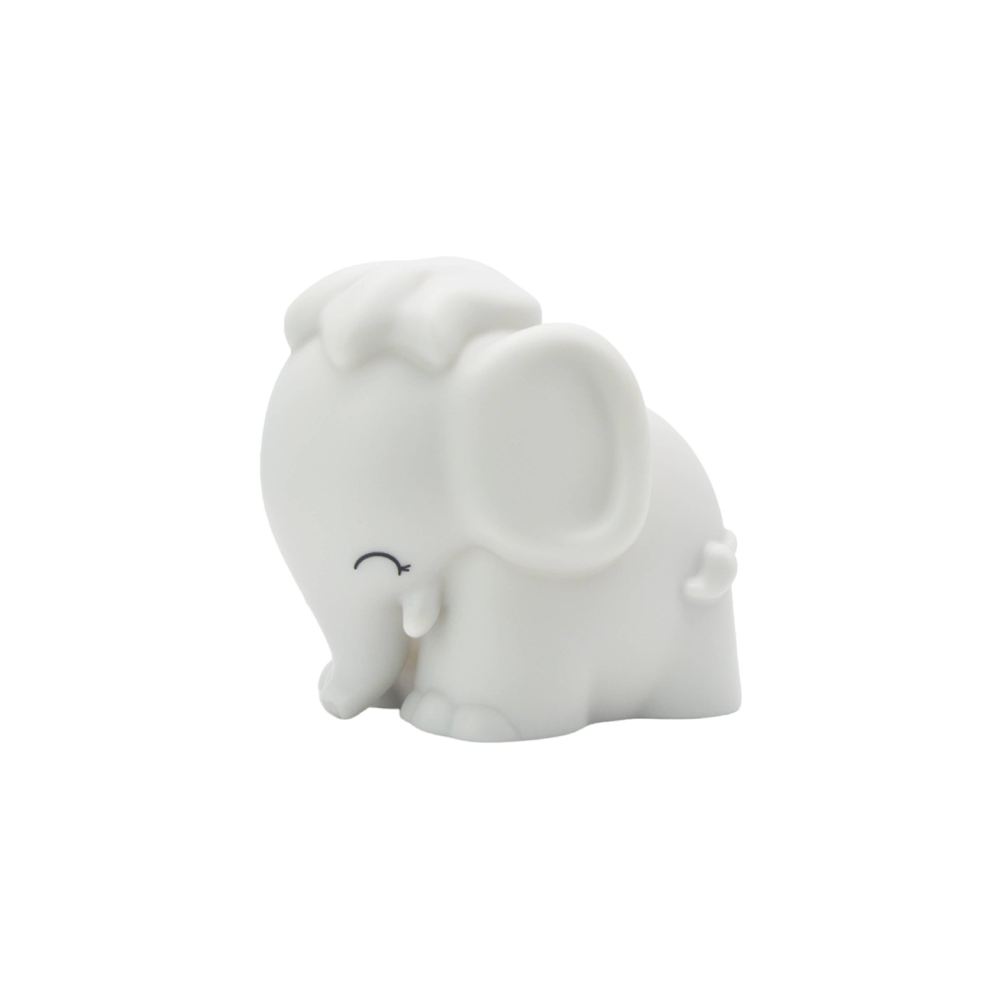 Dhink Mini Night Light Soft Grey Elephant With Black Eyes