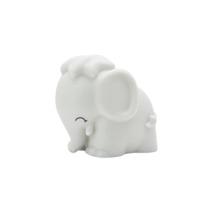 Dhink Mini Night Light Soft Grey Elephant With Black Eyes
