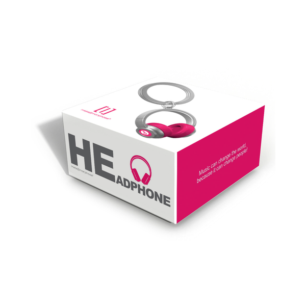 Metalmorphose Pink Headphones Keyring