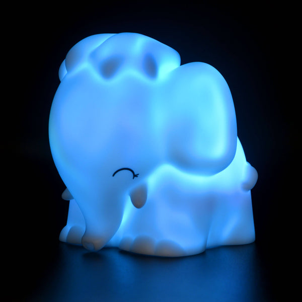 Dhink Mini Night Light Soft Grey Elephant With Black Eyes