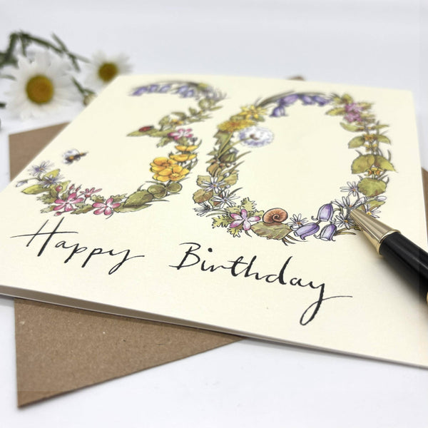 30th Birthday Card - Wildflower