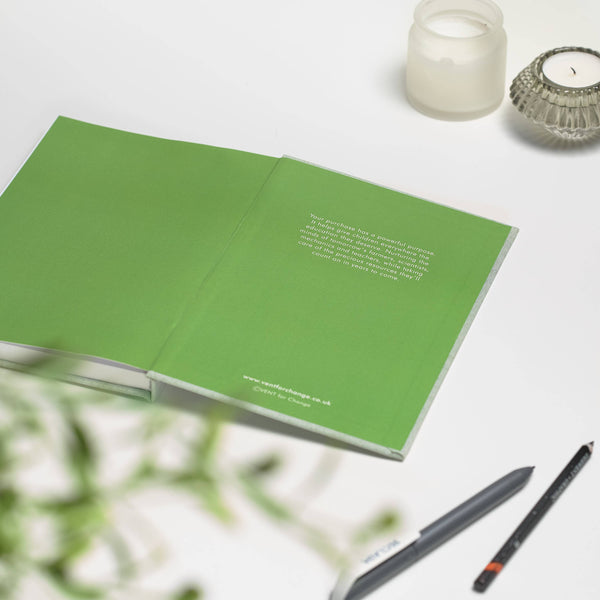 Notebook A5 Recycled Ocean Waste - Algae Green - Brambles Gift Shop