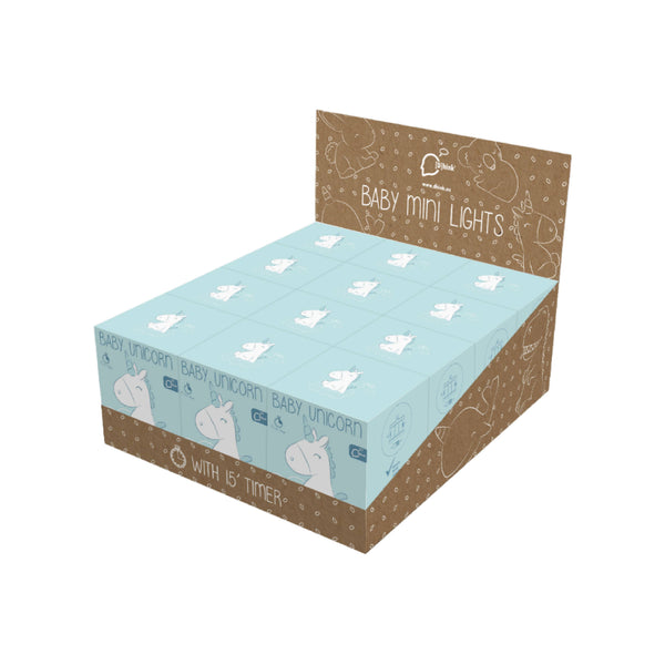 Dhink Mini Night Light White Unicorn With Pastel Blue Mane