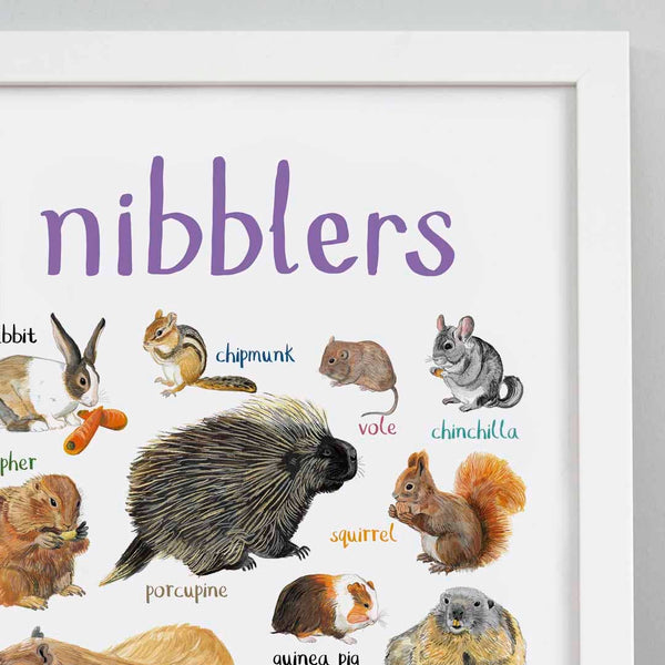 Nibblers Art Print - A4 - Brambles Gift Shop