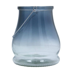 Blue Ombre Glass Candle Lantern - Brambles Gift Shop