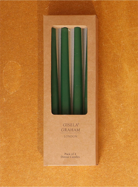 Dark Green Taper Candles - Brambles Gift Shop