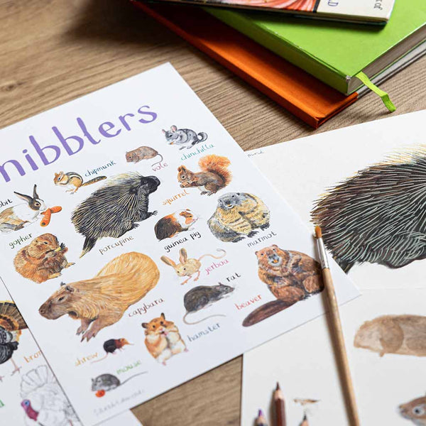 Nibblers Art Print - A4 - Brambles Gift Shop