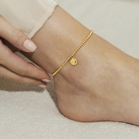 Gold Sun Anklet - Brambles Gift Shop