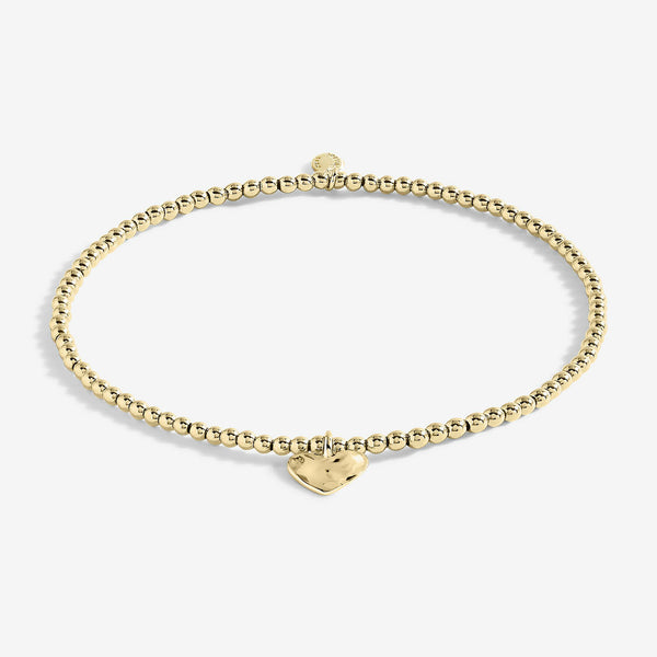 Gold Hammered Heart Anklet - Brambles Gift Shop