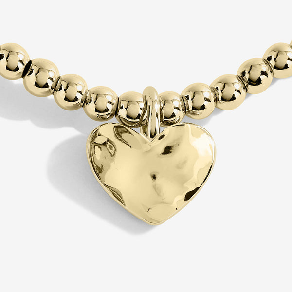 Gold Hammered Heart Anklet - Brambles Gift Shop
