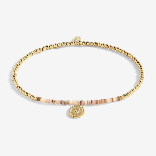 Pink Shell Gold Heart Anklet - Brambles Gift Shop