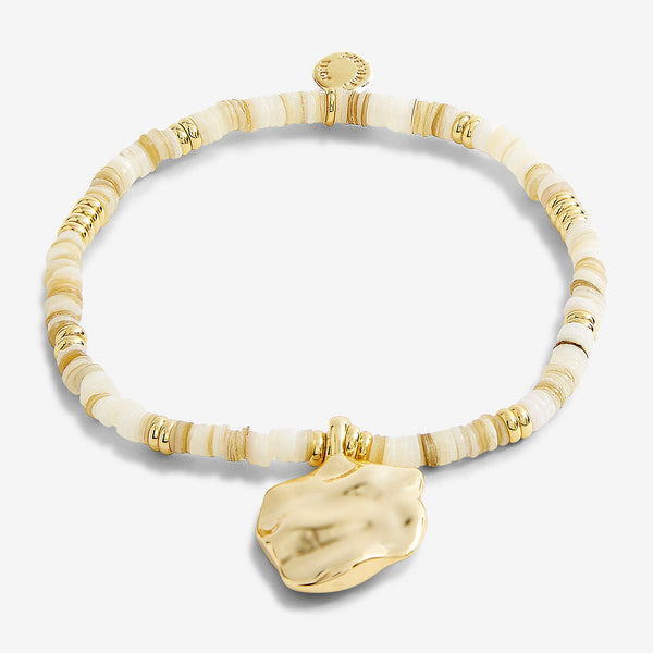 Summer Solstice White Shell Gold Bracelet - Brambles Gift Shop