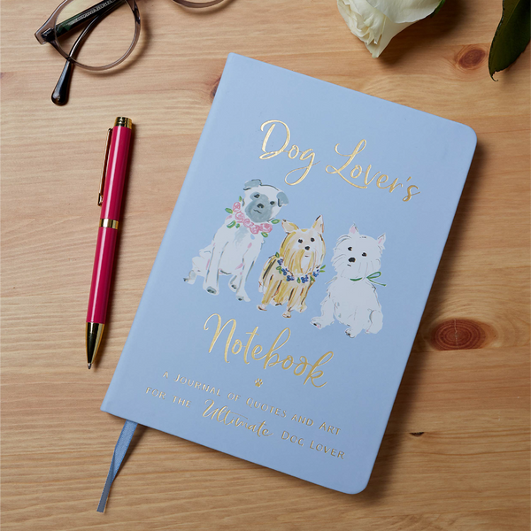 Éccolo A5 Soft Cover Dog Lover Journal - Baby Blue