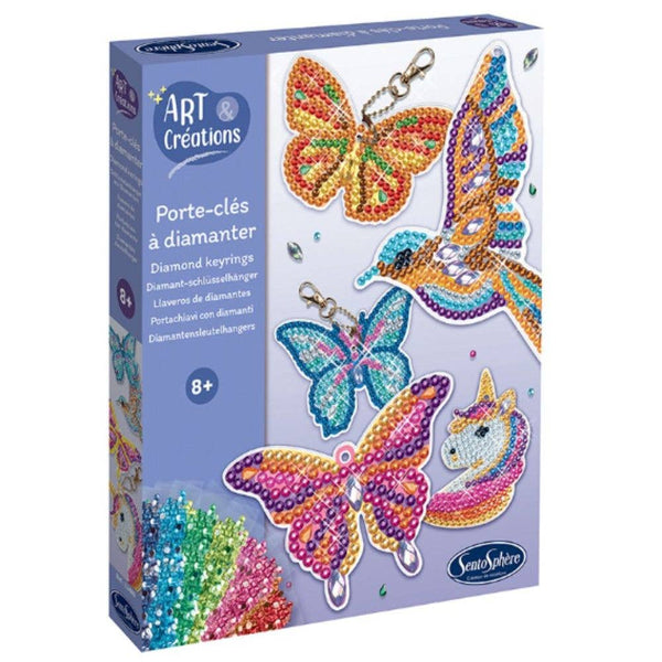 Diamond Art Keyring Craft Kit for Kids – DIY Key Chains