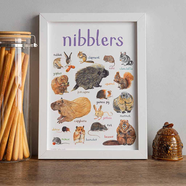 Nibblers Art Print - A4 - Brambles Gift Shop