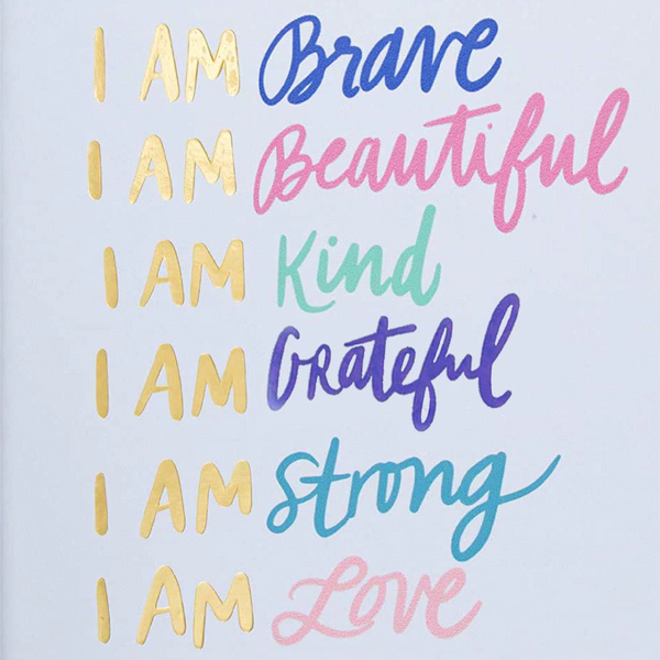 Éccolo Lined Hardcover Desk Journal - I Am Brave Notebook