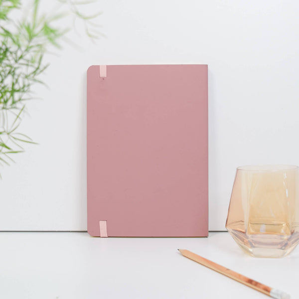 A5 recycled leather notebook - EDIT Powder Pink
