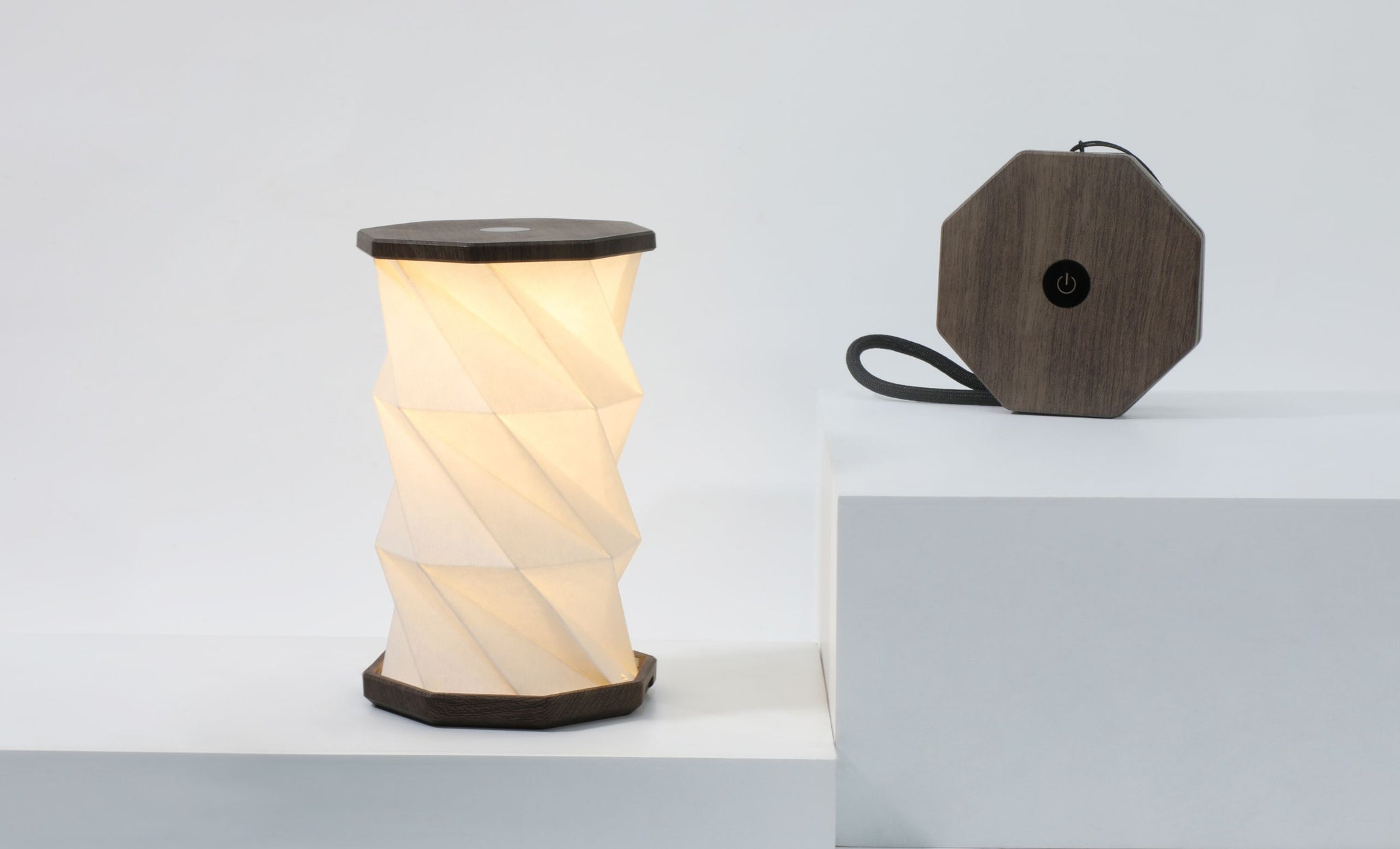 Ginkgo Walnut Mini Twist Hexagon Light
