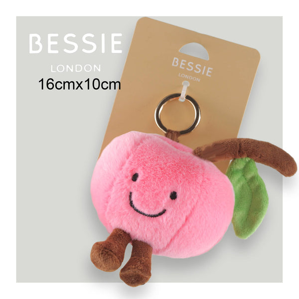 PLUSH PEACH BAG CHARM - Brambles Gift Shop