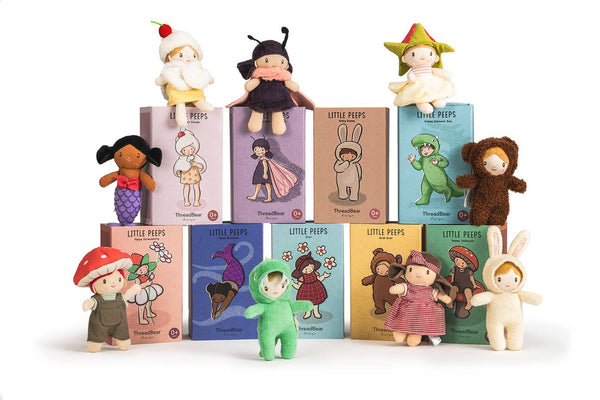 ThreadBear Little Peeps Cherry Ice Cream -Matchbox doll 12cm - Brambles Gift Shop