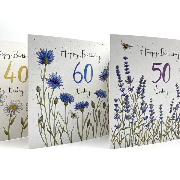 50th Birthday Card - Lavender