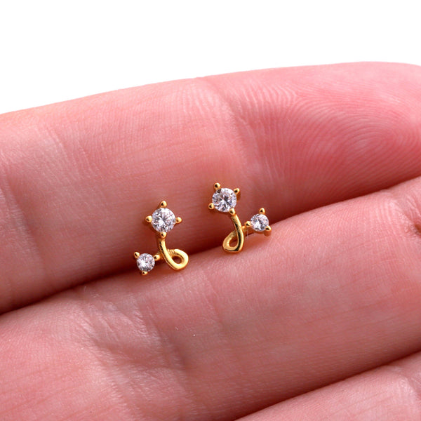 TT58080/81 'Yay' Crystal STERLING SILVER Earrings