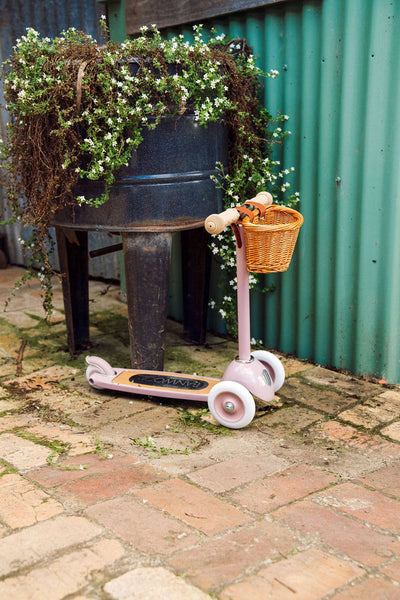 BANWOOD 3-WHEEL SCOOTER VINTAGE - DUSTY PINK - Brambles Gift Shop